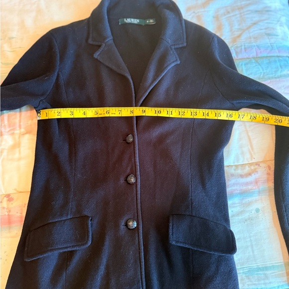 Black Blazer with Button Detail - Picture 9 of 10